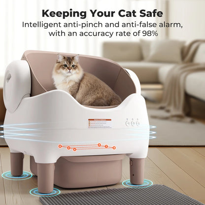 APP Controlled Automatic Cat Litter Box - Self Cleaning - zinko