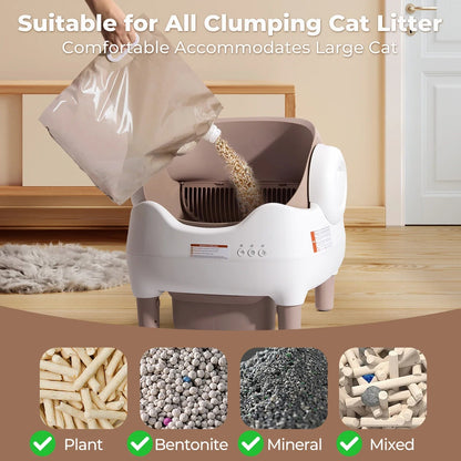 APP Controlled Automatic Cat Litter Box - Self Cleaning - zinko