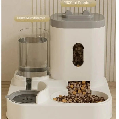 Automatic Feeder Dog Cat Food Bowl with Water Fountain - zinko