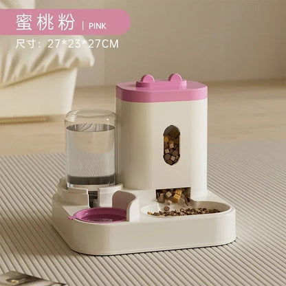 Automatic Feeder Dog Cat Food Bowl with Water Fountain - zinko