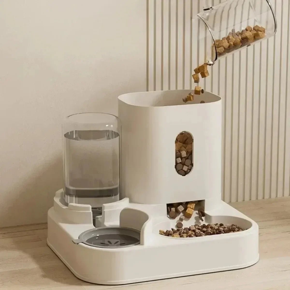 Automatic Feeder Dog Cat Food Bowl with Water Fountain - zinko
