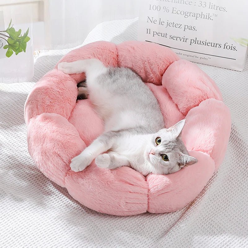 Flower Soft Cat Bed Sleeping - zinko