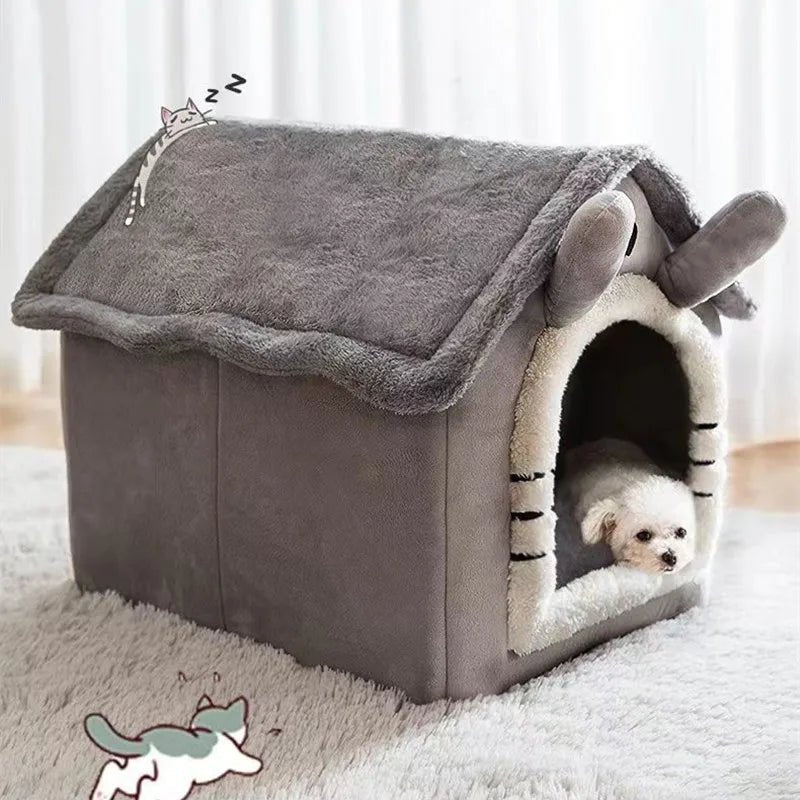 Foldable Pet House Removable Washable Cat House - zinko