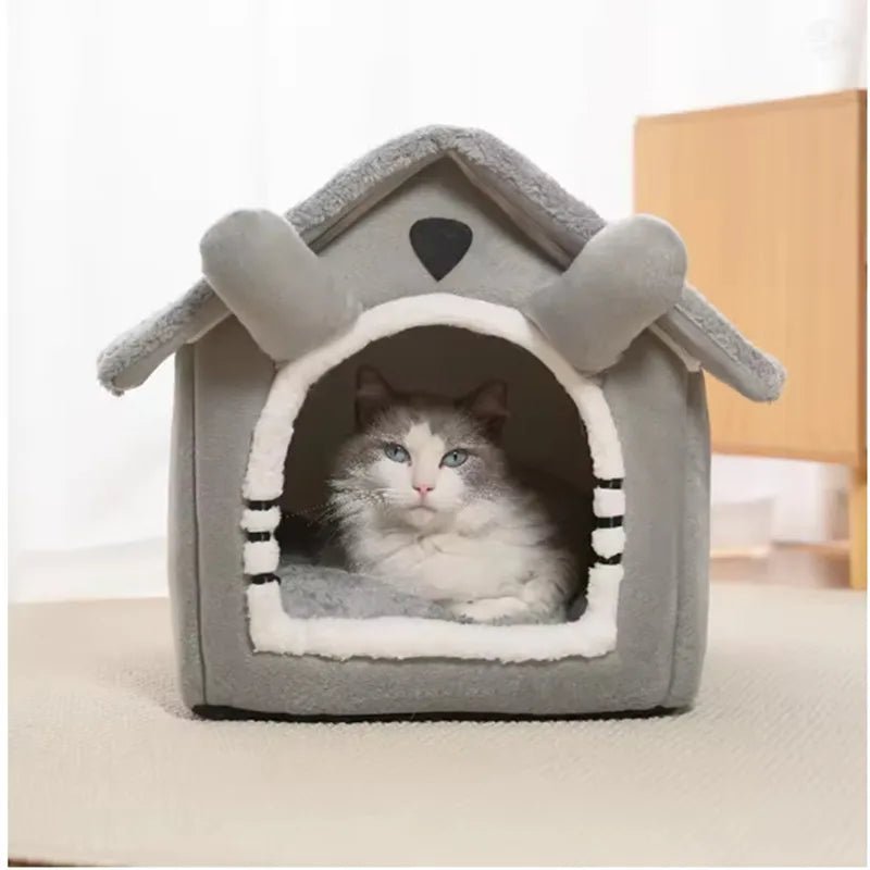 Foldable Pet House Removable Washable Cat House - zinko
