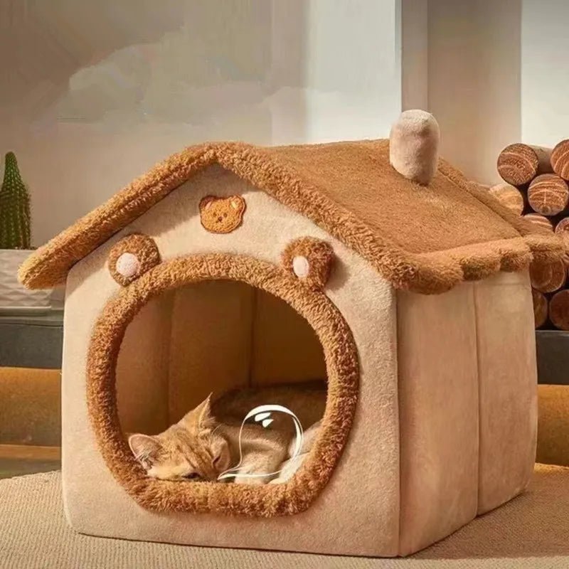 Foldable Pet House Removable Washable Cat House - zinko