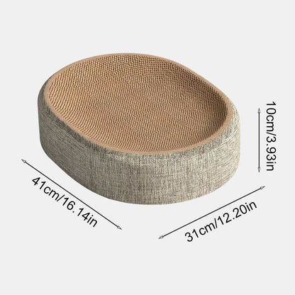 Oval Shape Scratch Pad for Cats Sisal Scratching - zinko