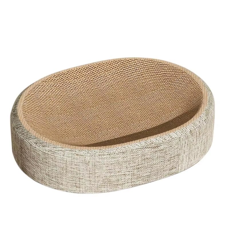 Oval Shape Scratch Pad for Cats Sisal Scratching - zinko