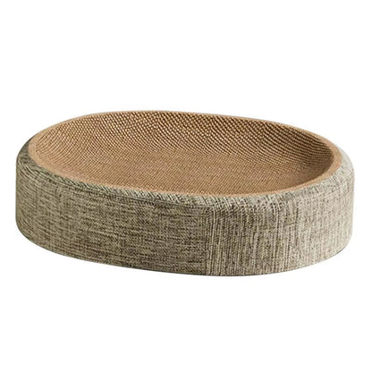Oval Shape Scratch Pad for Cats Sisal Scratching - zinko
