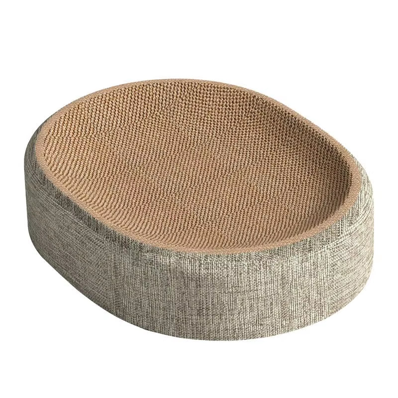 Oval Shape Scratch Pad for Cats Sisal Scratching - zinko